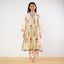 Cream Floral Printed Cotton Kurta Set for Women